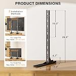 5Rcom Universal TV Stand for 20-75 inch TVs, Tabletop TV Base with Height Adjustment, Holds up to 110lbs, Max VESA 800x600mm, for LCD LED Flat Screen TVs with Wide Stability Base