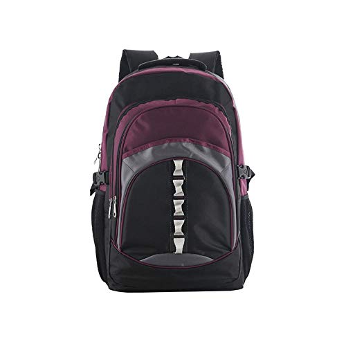 Mochila de tela Oxford fucsia unisex para estudiantes de secundaria
