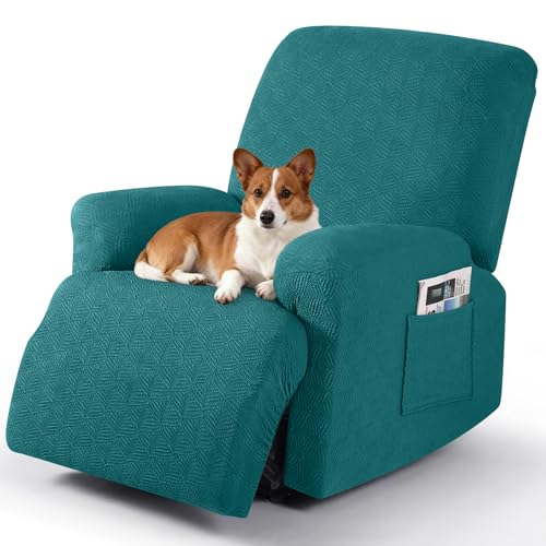 Timeles Recliner Covers Washable, Stretch Chair Slipcovers, Emerald Green