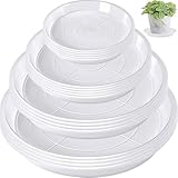Augshy 18-Piece Flowerpot Tray, Clear Plant Pot Saucers, Reliable Plant Trays for Pots,4/6 Inches Transparent Plant Pot Trays, Water-Repellent Plant Saucers for Gardens, Balconies and Indoors