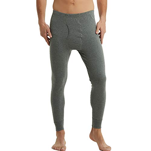 Mens Thermal Underwear Pants Long Johns Bottoms,Midweight Cotton Warm Base Layer Bottom4