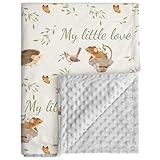 CIVARUA KIDS Baby Blankets for Newborn - Nursery Minky Blankets Super Soft for Boys Girls, Infant Toddler Blanket with Double Layer Dotted Backing for Baby Crib Stroller, 30 x 40 Inch, Animal World