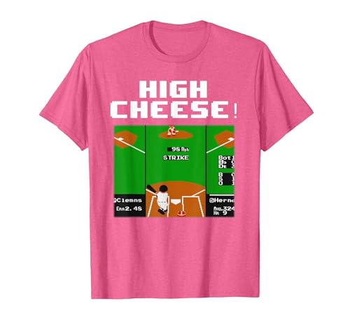 High Cheese RBI Baseball T-Shirt, Men, Pink Heather, Large