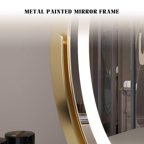 Miroir de salle de bain LED avec fixation murale et 3 températures de couleur - 5
