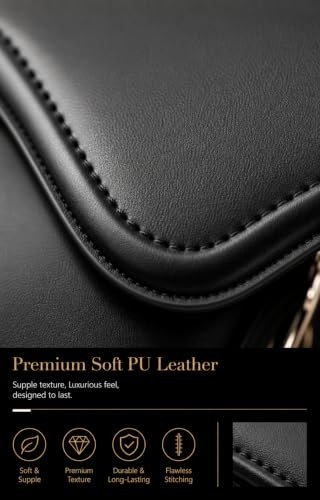 Image of Amszke Shoulder Bag for Women Y2K Crossbody Purse PU Leather Underarm Handbag 2 Adjustable Strap for Daily Commute Travel