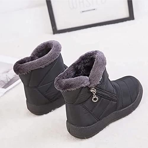 JMSUN Botas Femininas De Neve Inverno Impermeável, grossas e quentes, pelúcia quente calçados casuai