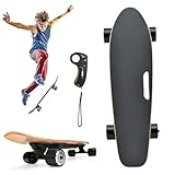 ZyKnaurral Longboard Eléctrico con Control Remoto, Skateboard Adulto de Alta Performance, Ruedas 75mm, 3 Niveles de Velocidad, Cruise Control, para Desplazamientos Diarios Seguros 8-10 km