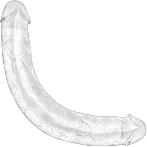 Miniatura 17 de Consolador realista de doble extremo de 13 pulgadas, consoladores flexibles y transparentes, pene largo para juego anal lésbico de doble cara