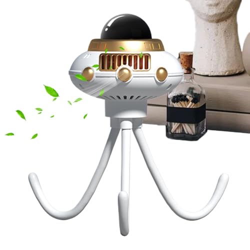 Ventilador portátil para cochecito – Ventilador sin aspas Clip Pulpo espacial – Refrigerador exterior ajustable de 3 velocidades con trípode flexible Accesorios ligeros para cochecito