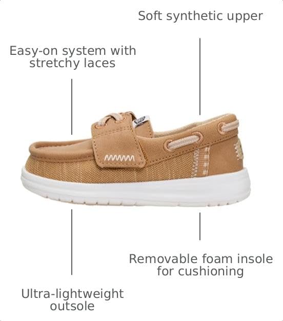 HEYDUDE Toddler Wells AC Classic Slip On Shoes, Light Grey Size 8 | Lightweight Easy On Toddler Shoes - image 3
