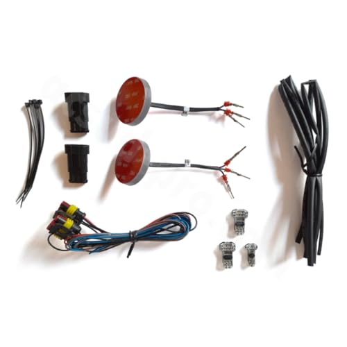 Gazoobike LOGO LED ADDITIONNEL ADAPTABLE YAMAHA TMAX 530 560 2015-2025 / TRACER 700 900 / MT07 MT09 MT10 / TENERE 700 / XMAX 125CC / NMAX (Ø50MM) (LA PAIRE) (FEU DE JOUR + CLIGNOTANTS)