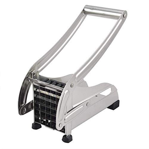 Image of Yorten French Fries Potato Chips Strip Cutting Cutter Machine Maker Slicer Chopper Dicer+2 Blades Maker Slicer Chopper Dicer + 2 Blades Material. Silver