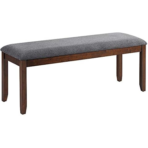 Giantex Wood Kitchen Table Bench with Upholstered Cushion Cover
