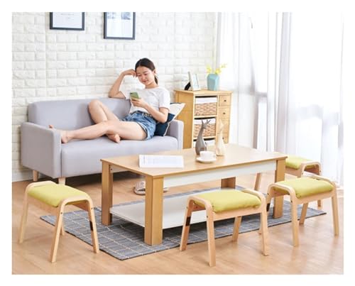Tabouret décoratif en bois massif pour changer de chaussures - 8