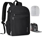 K&F Concept Lightweight Camera Backpack Bag, Professional Photography Bag Compatible with Canon/Nikon/Sony Camera and Lens Accessories, Camera Case with Tripod Strap & Rain Cover