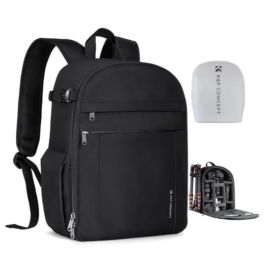 K&F CONCEPT Camera Backpack, Lightweight Camera Bag with Tripod Holder