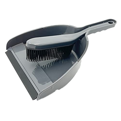 Peggy Perfect Gummibesen Rubber Broom Set. Teleskopbesen mit Abzieher & Kehrgarnitur. Haarentfernung, Tier-, Hunde-, Katzenhaare. Bodenbürste zur Reinigung von Teppichen und sämtlichen Bodenbeläge.
