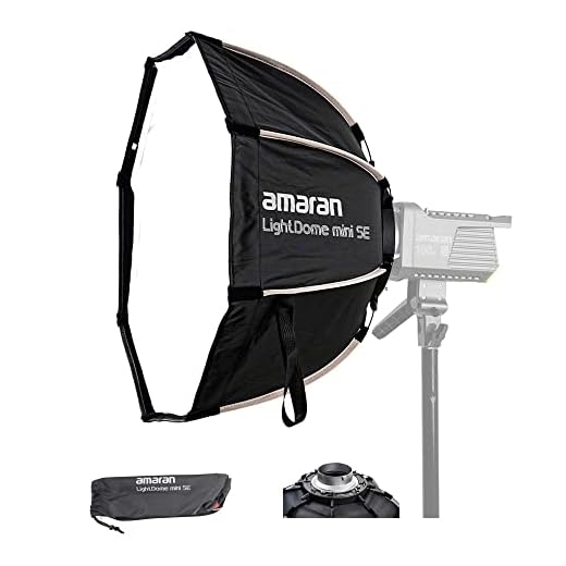 Aputure Amaran Light Dome Mini SE Softbox de configuração rápida compacta Bowens Mount Octogonal Softbox Modificador de luz suave para luz de vídeo amaran 150c 300c amaran 60/100/200