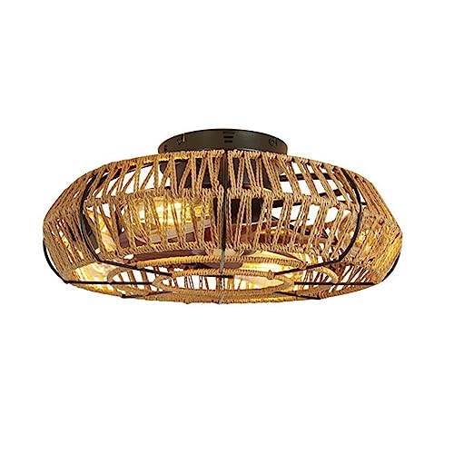 Lampe à corde fabriquée à la main DELURA ventilateur décoratif chambre