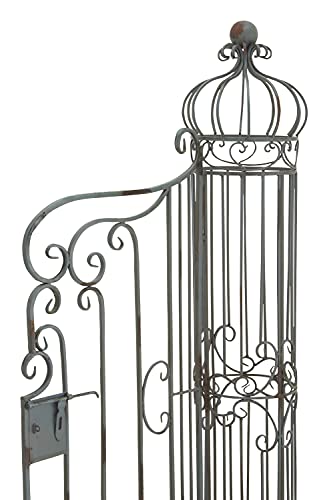 Deco 79 63270 Metal Garden Gate With Natural Tones, 67" H/62 W, Rustic Brown #TOP4