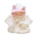 LANSKIRT Infantil del bebé Niñas Invierno de Pieles Abrigo cálido Chaqueta de Capa Oreja de Dibujos Animados de Felpa Gruesa y cálida