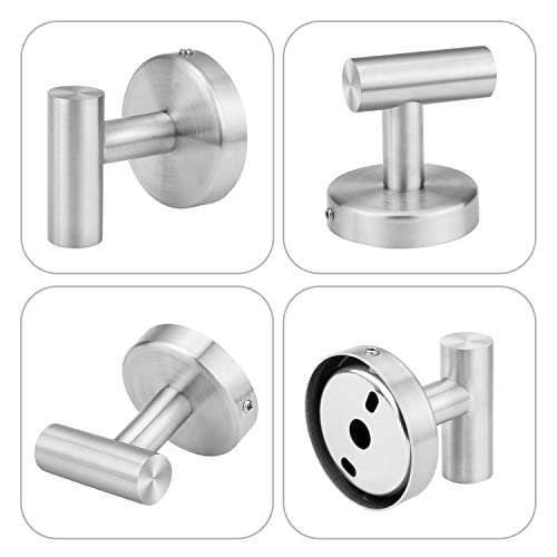 Ravinte Towel Hooks 2 Pack Brushed Nickel Bathroom Towel Hooks Wall Towel Hooks Sus 304 Stainless Steel Silver Coat Robe Clothes Hook Holder Towel Hooks For Bathroom Wall Mounted #TOP7