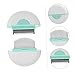 Hohopeti Pet Cat Hair Removal Comb and Massage Grooming Brush Mint Green Lightweight Detangling Tool for Loose Fur Shedding Dander and Dirt Cleaning Portable Dual Function Pet Care