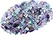 ZenQ 1 lb Fluorite Tumbled Stone Chips Crushed Natural Crystal Quartz Pieces