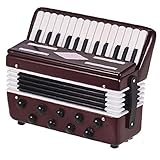Stakee Instrumentos Mini Musicales En Miniatura De Acordeón Modelo De Acordeón Portátil De Plástico Modelo De Acordeón Min Ornamentos para Hogar