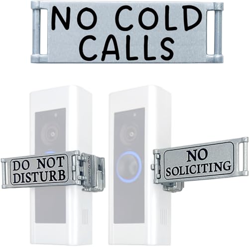Universal Fitting Doorbell Cover that Rotates from DO NOT DISTURB to NO SOLICITING - Horizontal & Vertical Mode, Easy to - Detailed View