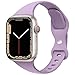 STG Sport Band Compatible with Apple Watch 38mm 40mm 41mm 42mm 44mm 45mm 49mm, Soft Silicone Slim Thin Narrow Replacement Strap Compatible for iWatch Ultra SE Series 9/8/7/6/5/4/3/2/1 (Lavender