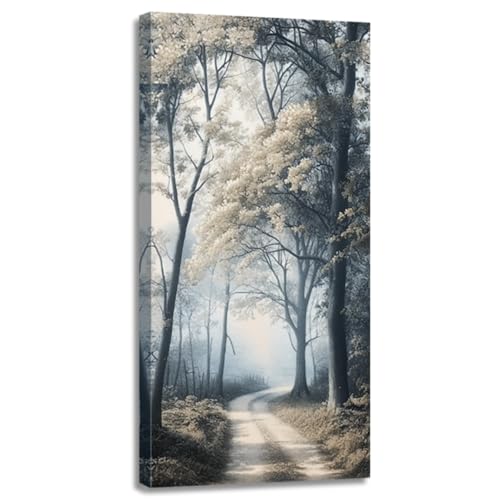 YMXZHUANSH Nature Landscape Canvas Prints Vertical Abstract Tree Wall Art