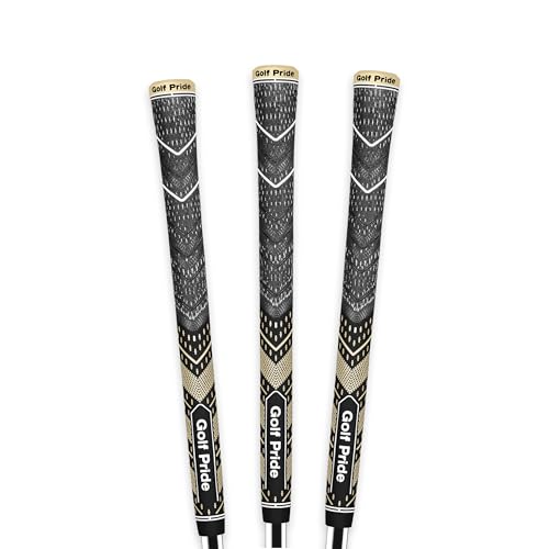 Golf Pride MCC Plus4 Golf Club Grip, Black/Gold, Midsize, 3 Pack