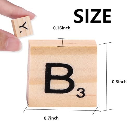 100 fichas de letras de madera miniatura 2