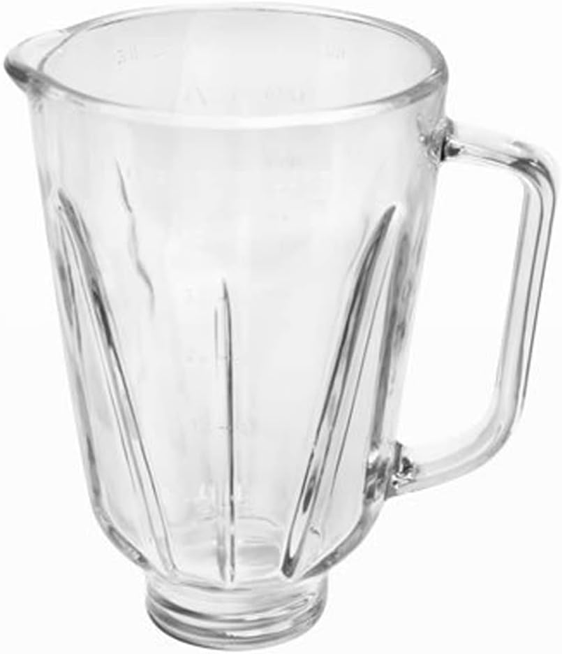 5 Cup 40 OZ Round Glass Blender Pitcher&Container or Replaces Glass jar 3310-656 with Lid, Compatible with Hamilton Beach Blender Model 54200 50243 52204 52252 50152 58200 54200 54205 (5cup with Lid)