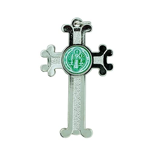 Vatican Imports St. Benedict Crucifix With Cord And Booklet (Green) #TOP4