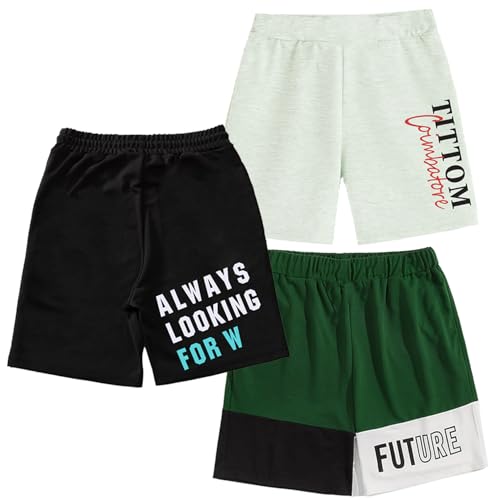Image of Boys and Girls Cotton Printed Shorts (Pack of 3)