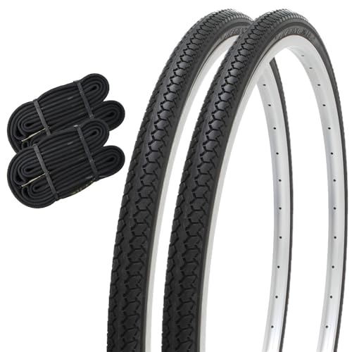 SHINKO(シンコー) 自転車 タイヤ 22インチ チューブ セット ペア 22×1 3/8 WO SR078 DEMING LL (ブラック/ブラック)