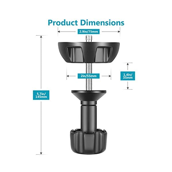 Neewer 75 mm Schüsseladapter, Halbkugel-Flachkopf-Adapter aus Metall Mit 3/8 Zoll Schrauben für Stativ und Fluidkopf für… – Bild 4