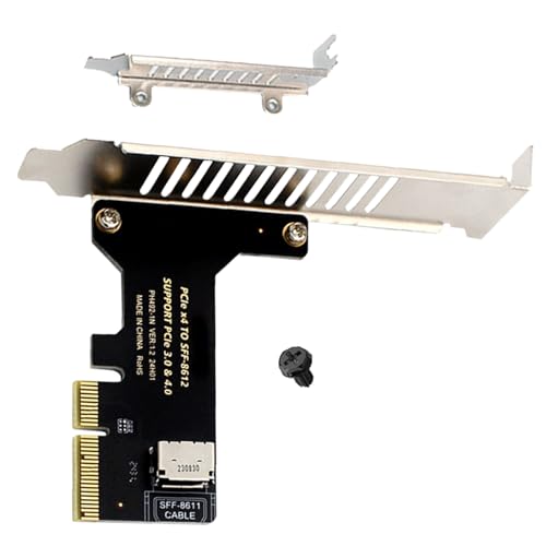 Tarjeta de expansión PCIe: Adaptador de Doble Puerto de 8x8x12 cm, Interfaz de aleación de Alta Velocidad, Tarjeta gráfica Externa con transmisión de Datos Estable | Actualización de computadora para