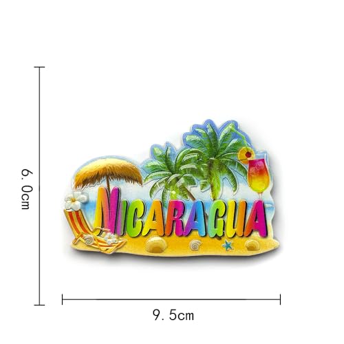 Imán decorativo de resina con diseño tropical para nevera miniatura 2