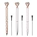 LONGKEY 3PCS Big Crystal Diamond Ballpoint Pen Bling Metal Ballpoint PenOffices and schools, silver/White With Polka Dots/Rose Gold With Polka Dots, Includes 3 Pen Refills
