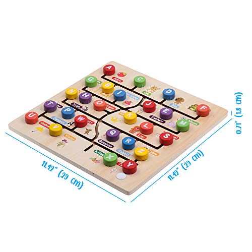 Boxiki kids Wooden Alphabet Puzzle. Alphabet Board for Kids with Wooden Letters. Best Learning ABC Puzzles That Help in… - Image 6