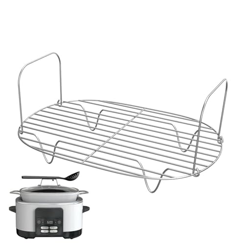 Soporte de cocción al vapor – Inserto de estante de cocción al vapor, soporte de cocina | Cesta de vapor de acero inoxidable con asas, soporte para salvamanteles ajustable para herramientas de cui