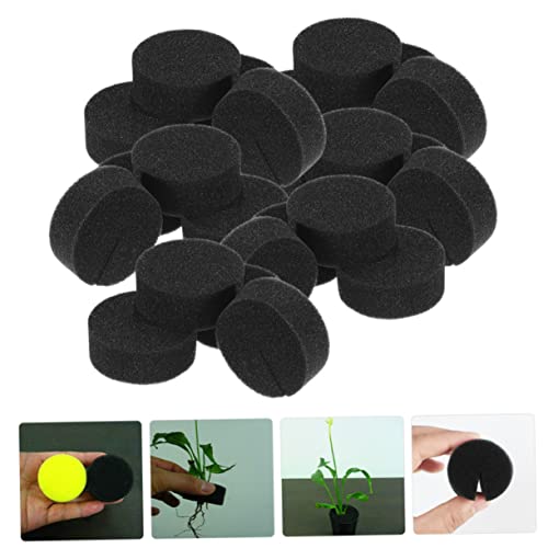 Garneck 50pcs Hydroponic Sponges for Soil-Free Planting Round Shape Soilless Cultivation Supplies for Indoor Gardening and Vegetable Growth - Image 6