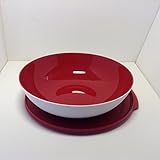  1a TUPPER C151 Servier-Schüssel ALLEGRA 1,5l - weiss-rot