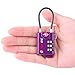 Forge TSA Approved Luggage Locks, Re-settable Combination with Alloy Body, Purple 4 Locks.