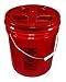 API Kirk; Gamma Bucket Kit, One Red 5 Gallon 90 mil Bucket with Red Gamma Seal Lid, Plastic