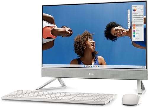 Image of Dell 2025 DEC24250 All-in-One Desktop 23.8 inch FHD IPS Touch10-Core Intel Core 7 150U Intel Graphics 32GB DDR5 1TB NVMe SSDWIFI AX RJ45 HDMIv1.4 Webcam Keyboard Mouse Windows 11 Home