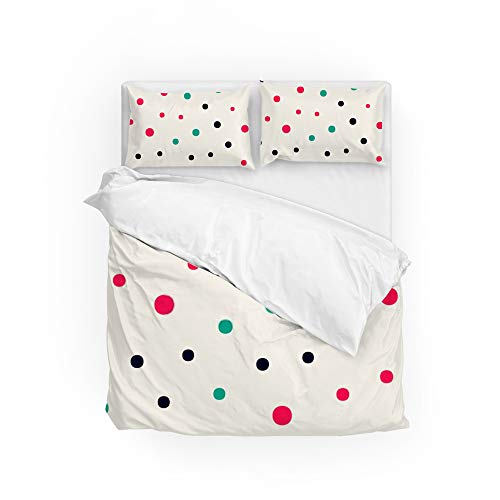 Parure de lit Long Twin en tissu 100 % polyester de qualité supérieure à pois